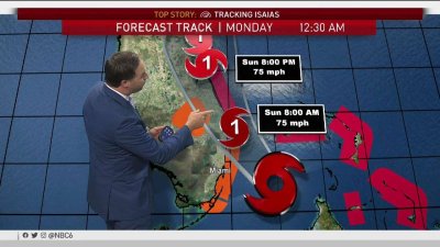 Isaias Update: 11 PM – Aug. 1