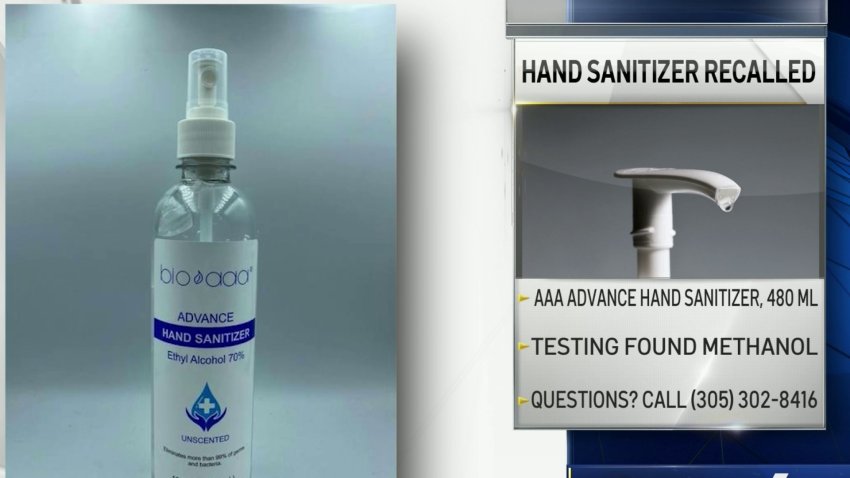 Hand Sanitizer Distributed by Coral Gables Company Recalled