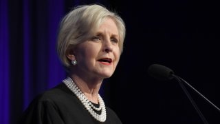 LOS ANGELES, CALIFORNIA - NOVEMBER 05: Cindy McCain speaks onstage during the U.S.VETS Salute Gala on November 05, 2019 in Los Angeles, California.