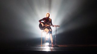 Taylor Swift performs onstage during the 55th Academy of Country Music Awards at the Grand Ole Opry in Nashville, Tennessee. The ACM Awards airs on September 16, 2020 with some live and some prerecorded segments.