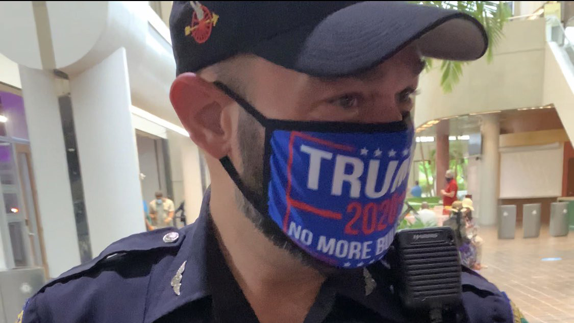 Miami Pd To Discipline Officer Photographed Wearing Pro Trump Mask At Polling Location Nbc 6 South Florida
