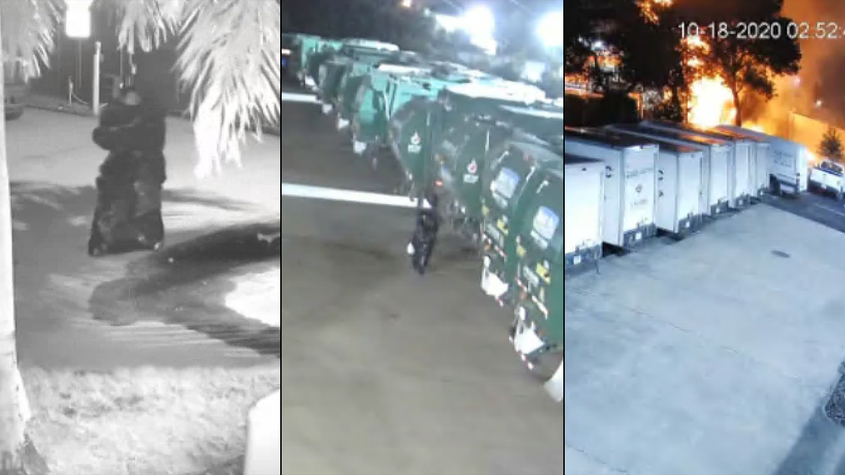 Man in Garbage Bag Suit Set Garbage Trucks On Fire, Causing Millions in