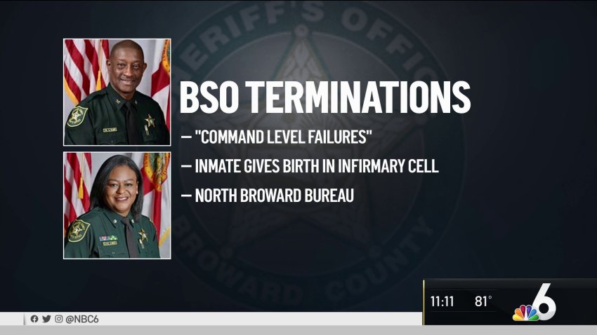 BSO Fires Dept. of Detention Colonel and Lt. Colonel After Inmate Gave Birth in Jail