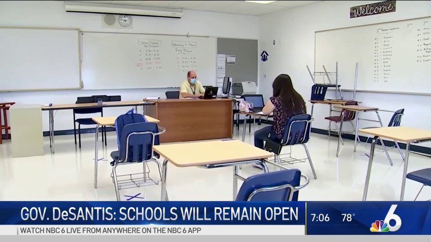 DeSantis Says Schools Will Remain Open