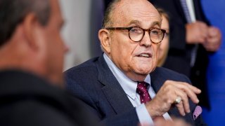 WASHINGTON, DC - SEPTEMBER 27: Former New York Mayor Rudy Giuliani speaks during a news conference held by U.S. President Donald Trump in the Briefing Room of the White House on September 27, 2020 in Washington, DC. Trump is preparing for the first presidential debate with former Vice President and Democratic Nominee Joe Biden on September 29th in Cleveland, Ohio.
