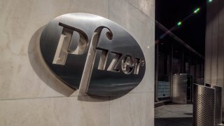 Pfizer Pharmaceuticals World Headquarters building in New York City, March 3, 2019.