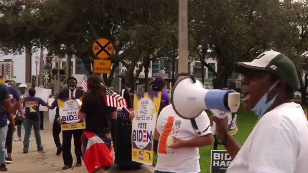 Demonstrators in Broward Call for Minimum Wage Raise – NBC 6 South Florida