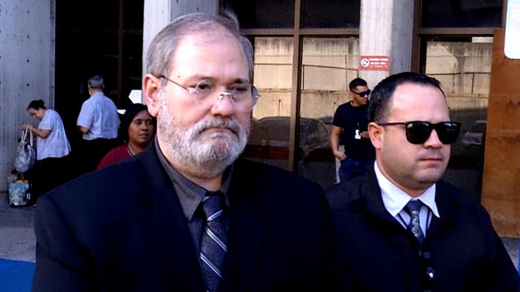 Salvatore "Sam" Anello leaves court on Oct. 29, 2019, in San Juan, Puerto Rico. Anello pled guilty to negligent homicide in the death of his 18-month-old granddaughter, Chloe, after she fell from a window on a cruise ship docked in Puerto Rico.