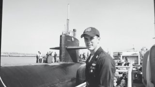 Wes Slagle as a naval officer on USS Helena SSN-725