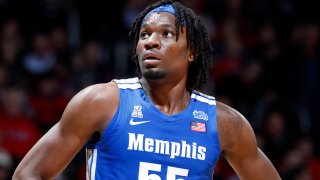 CINCINNATI, OH – FEBRUARY 13: Precious Achiuwa #55 of the Memphis Tigers looks on during a game against the Cincinnati Bearcats at Fifth Third Arena on February 13, 2020 in Cincinnati, Ohio. Cincinnati defeated Memphis 92-86 in overtime.