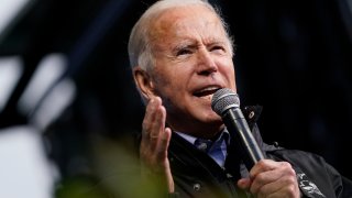 Democratic Presidential Nominee Joe Biden Campaigns In Philadelphia