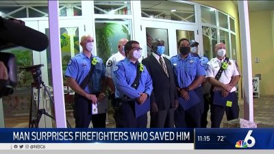 Man Who Drove Into Canal Thanks Firefighters Who Saved Him