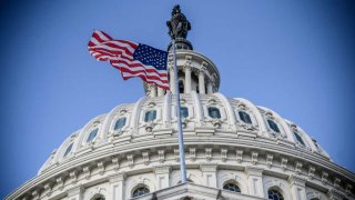 The U.S. Capitol building is seen on a cold and sunny winter day