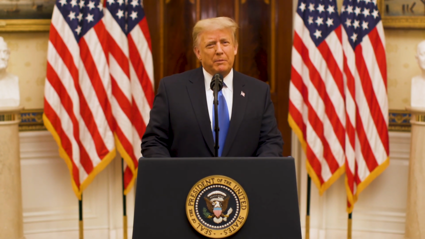 Trump Says MAGA Movement Is ‘Just Beginning,' Wishes Biden Well in Farewell Address
