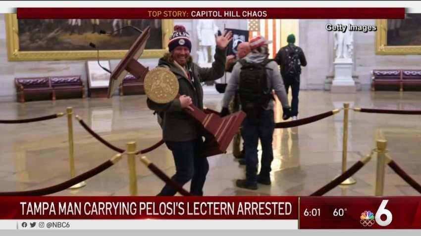 Florida Man Who Had Lectern at Capitol Arrested