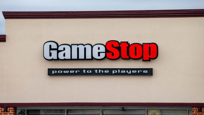 The Gamestop logo is seen on a store exterior.