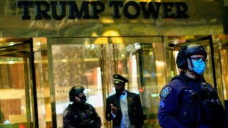 Security outside Trump Tower in Manhattan