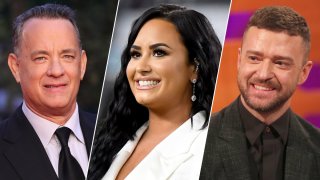 Tom Hanks, left, is slated to host President-elect Joe Biden's inauguration television special, with Demi Lovato, center, and Justin Timberlake expected to perform.
