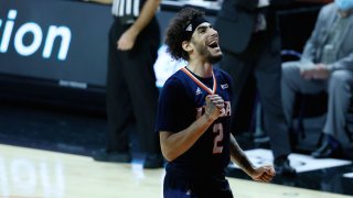 CORVALLIS, OREGON – DECEMBER 16: Jhivvan Jackson #2 of the UTSA Roadrunners reacts after missing a basket during the second half against the Oregon State Beavers at Gill Coliseum on December 16, 2020 in Corvallis, Oregon. (Photo by Soobum Im/Getty Images)