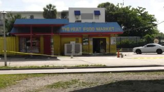 Scene of a fatal shooting northwest Miami-Dade on March 31, 2021.