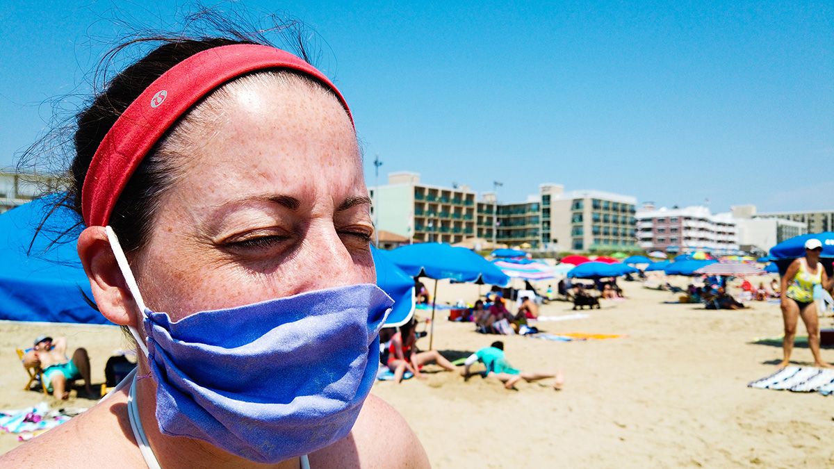 The pandemic changed every part of our lives -- masks were required at Rehoboth and other Jersey and Delaware beaches. (Photo: Tim Furlong / NBC10)