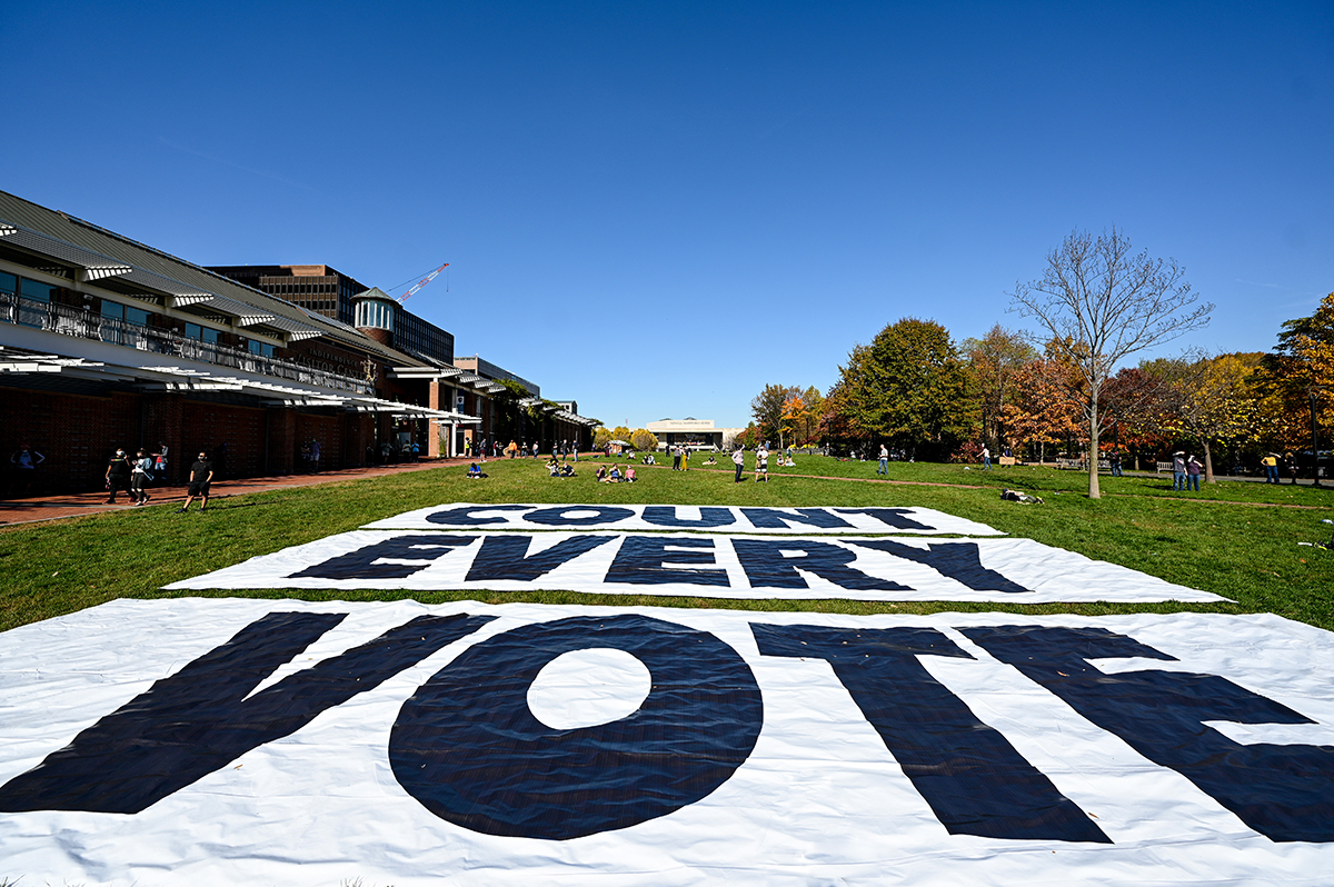 People gathered during the Count Every Vote Rally at Independence Hall days after the election. (Photo: Bryan Bedder / Getty Images for MoveOn)