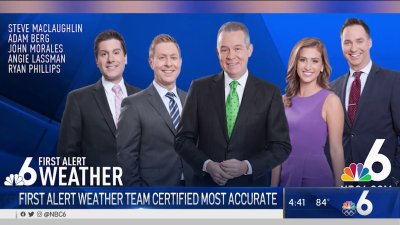 NBC 6 First Alert Weather Team Certified Most Accurate 8 Years in a Row