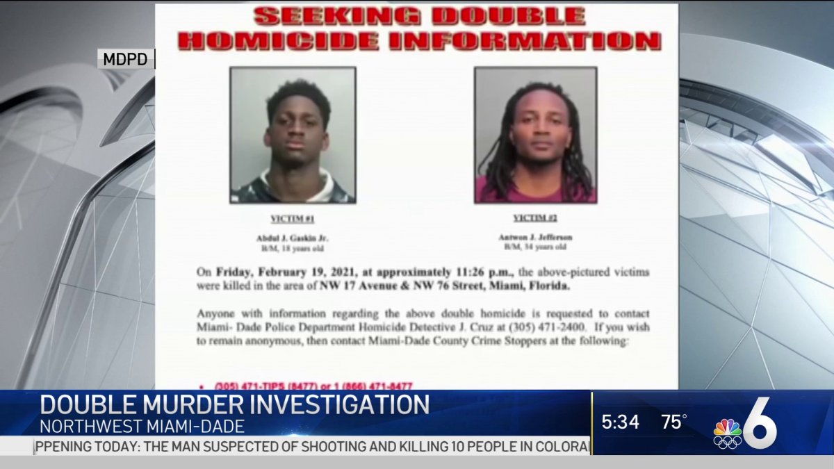 Suspect Sought After Two Men Killed in NW Miami-Dade Shooting – NBC 6 ...