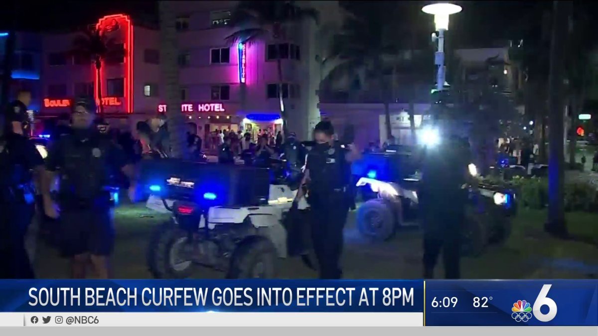 South Beach Curfew Goes Into Effect at 8 P.M. NBC 6 South Florida