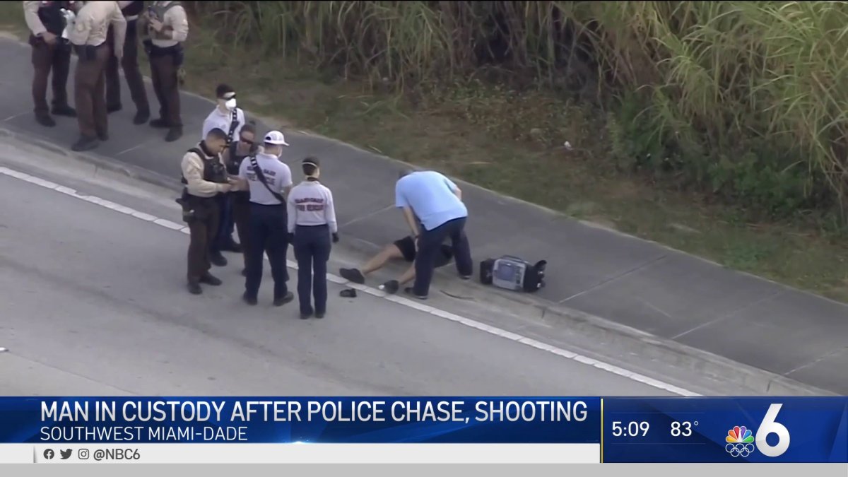 Man In Custody After Police Chase, Shooting In Miami Dade   NBC 6 South