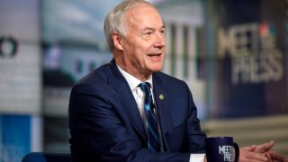 In this Feb. 24, 2019, file photo, Gov. Asa Hutchinson (R-AK) appears on "Meet the Press" in Washington, D.C.