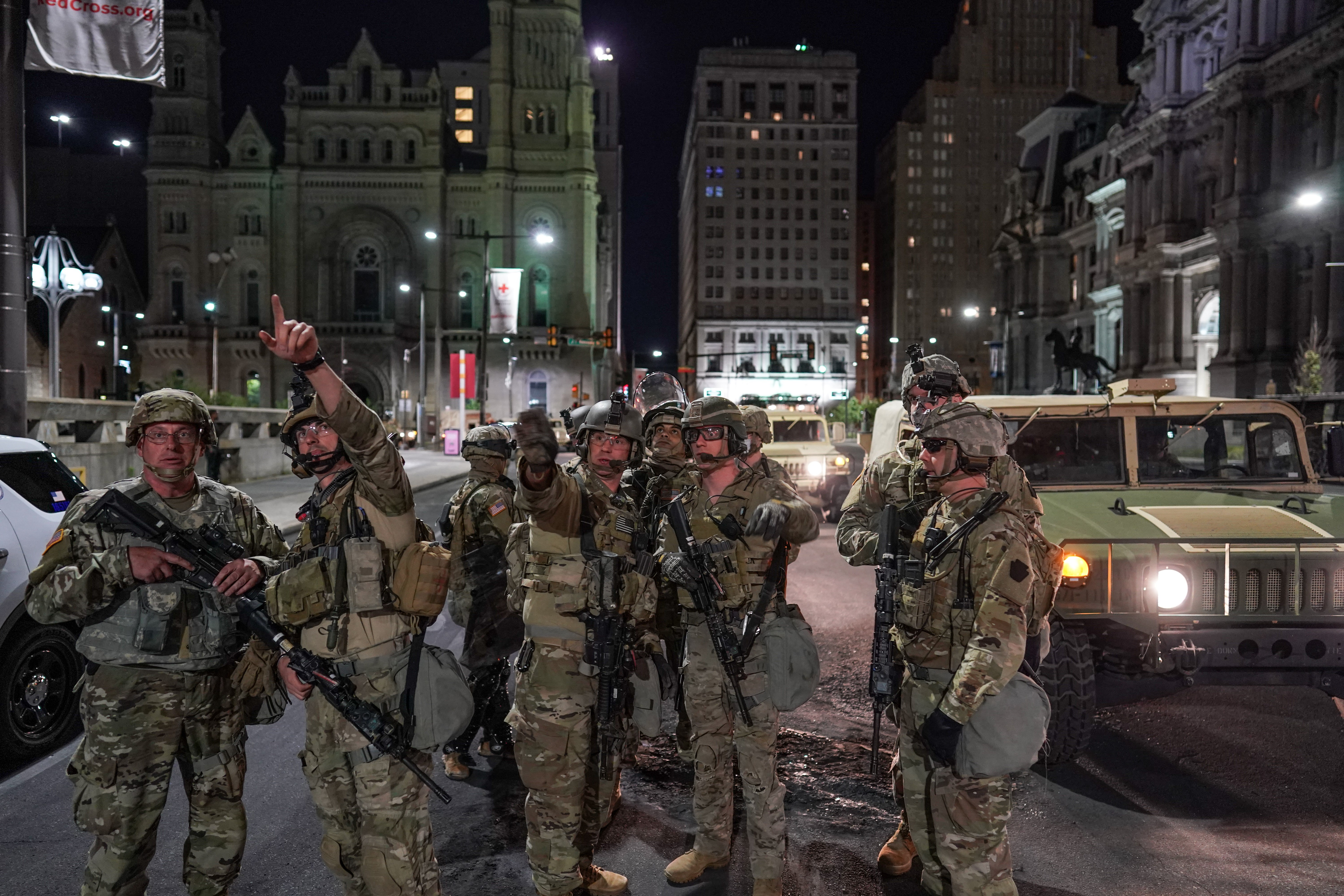 The National Guard was called to Philadelphia after the rioting. (Photo: Joe Kaczmarek / NBC10)
