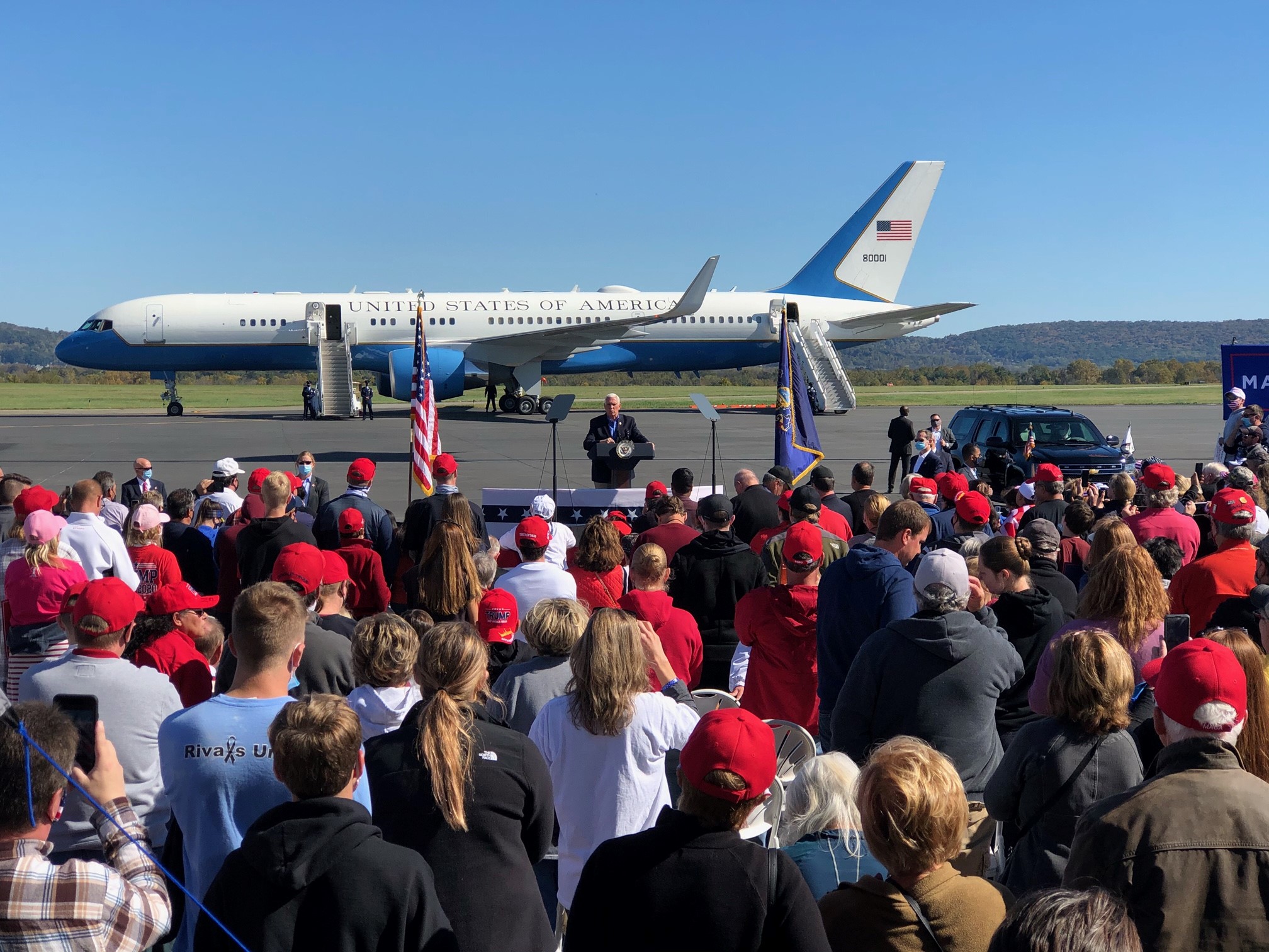 Pennsylvania was a major battleground state in the 2020 election. Here, Vice President Mike Pence speaks at a rally in Reading. (Photo: Dave Palmer / NBC10)