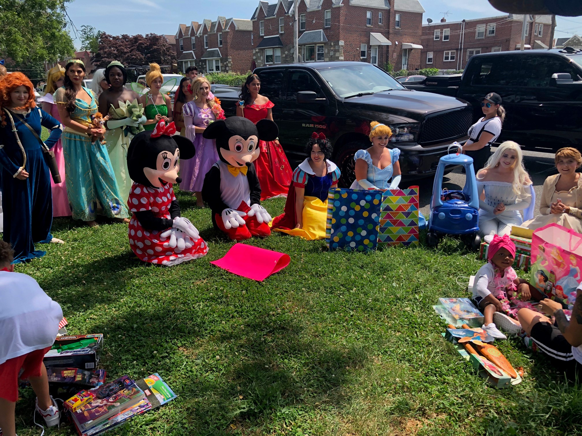 Sometimes, the greatest gift was simply to raise the spirits -- as happened for this birthday "princess parade" in the summer. (Photo: Dave Palmer / NBC10)