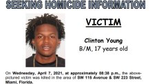 Clinton Young was killed in a shooting on April 7, 2021.