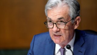 Federal Reserve Jerome Powell testifies during a Senate Banking Committee hearing on “The Quarterly CARES Act Report to Congress” on Capitol Hill in Washington, U.S., December 1, 2020.