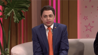 Pete Davidson appears as Rep. Matt Gaetz on "Saturday Night Live" on April 4, 2021.