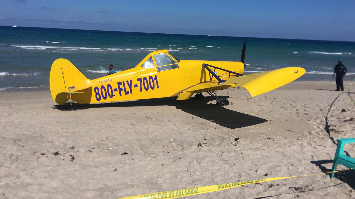 Small Plane Makes Emergency Landing on Beach in Palm Beach NBC 6