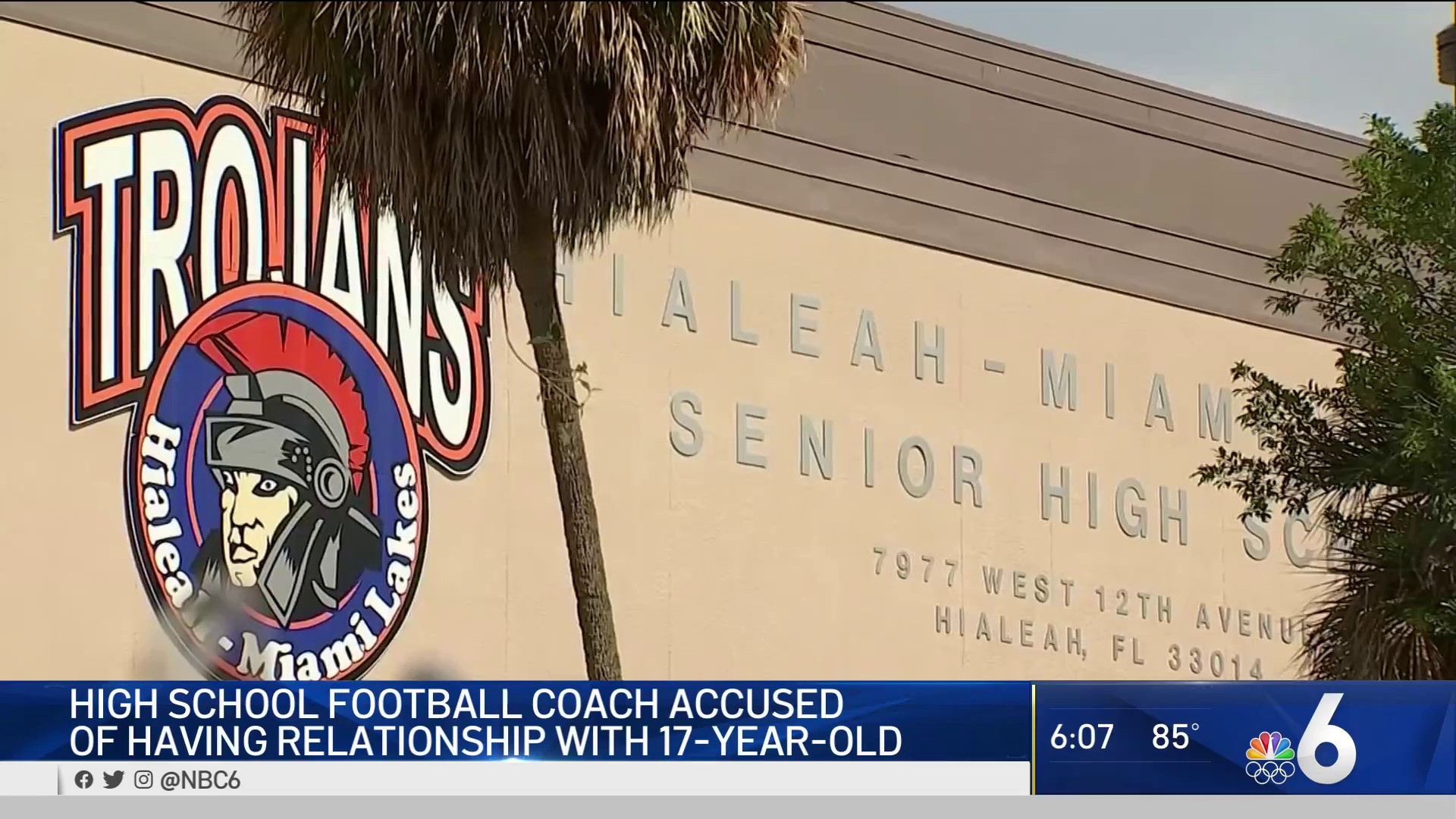 Hialeah-Miami Lakes High School Football Coach Accused of Relationship With  Teen – NBC 6 South Florida