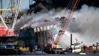 Overturned Cargo Ship Georgia