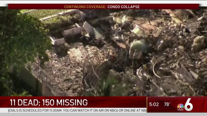 Day Six of Search for Survivors at Site of Collapsed Condo