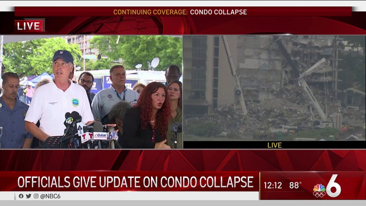 State, Local Officials Give Update on Surfside Condo Collapse – NBC 6 ...