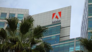 Adobe Systems world headquarters in downtown San Jose, Calif.