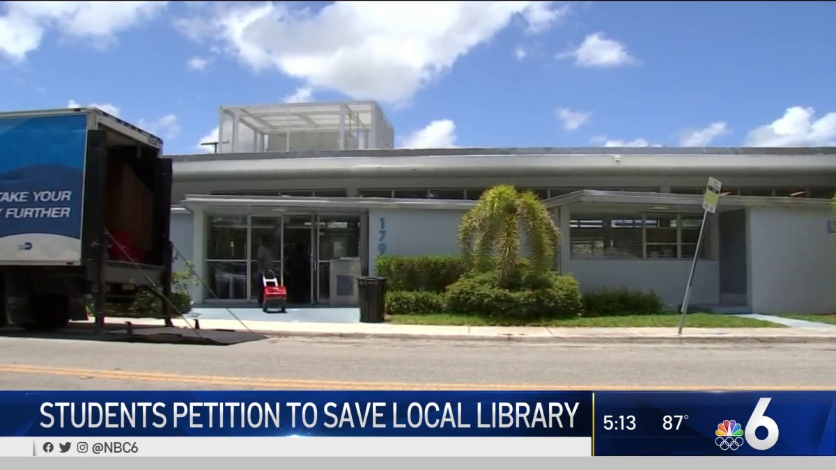 Students Petition to Save Allapattah Library – NBC 6 South Florida