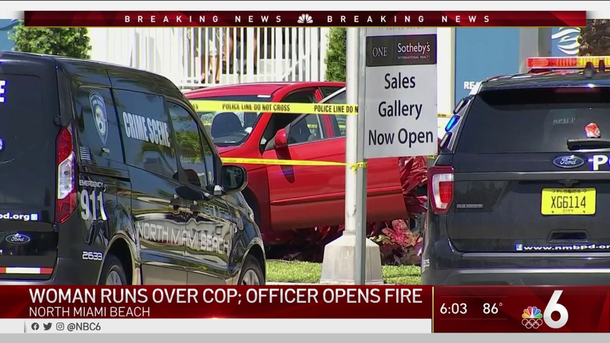 Officer Shoots at Woman Who Ran Over Cop in North Miami Beach – NBC 6 ...