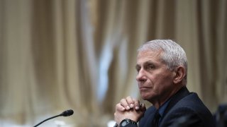 Anthony Fauci, director of the National Institute of Allergy and Infectious Diseases, listens during a Senate Appropriations Subcommittee hearing in Washington, D.C., U.S., on Wednesday, May 26, 2021. The hearing is titled "National Institutes of Health's FY22 Budget and the State of Medical Research."