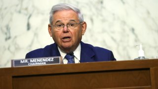U.S. Sen. Robert Menendez (D-NJ) speaks during a hearing before Senate Foreign Relations Committee at Hart Senate Office Building June 8, 2021 on Capitol Hill in Washington, DC. The committee held a hearing to review State Department’s budget request for FY2022.