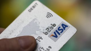 A Visa debit card.