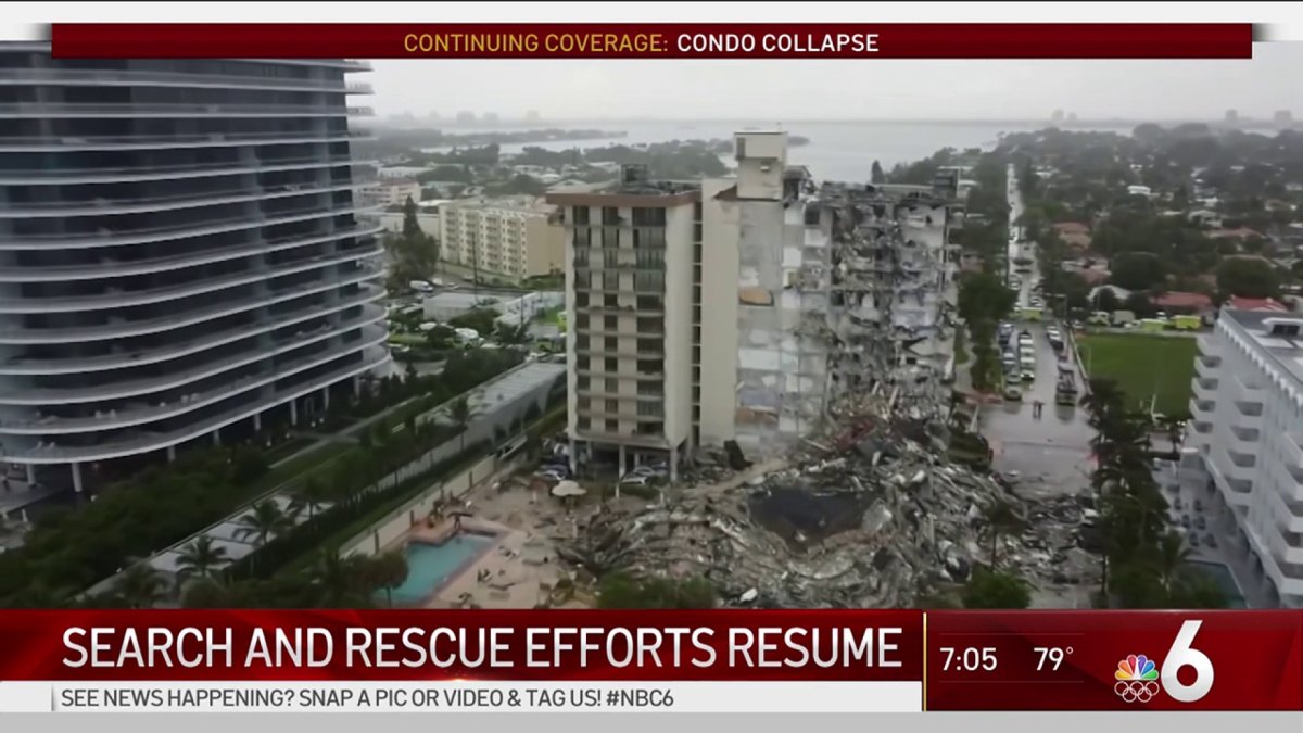 Surfside Search And Rescue Efforts Resume After Concerns Of Building ...