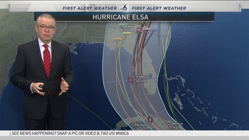 Computer Forecast Model Tracks for Hurricane Elsa